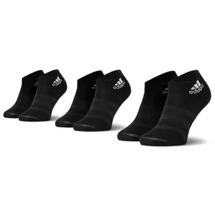 Adidas Zestaw 3 par niskich skarpet unisex Light Ank 3Pp DZ9436 Black/Black/Black - Skarpetki damskie - miniaturka - grafika 1