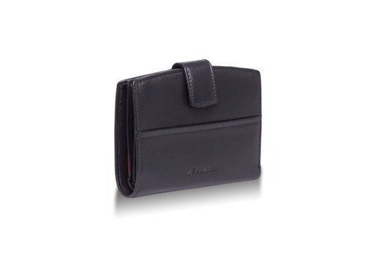 Damski Portfel Valentini Black & Red Diamond 297 Czarny