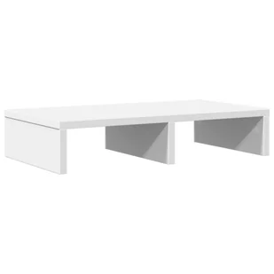 vidaXL Podstawa pod monitor biała 50x27x10 cm Materiał drewnopochodny - Akcesoria do monitorów - miniaturka - grafika 1