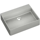 Umywalki - Axis Umywalka SILBA 55 nablatowa granitowa szara - miniaturka - grafika 1