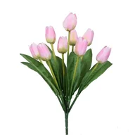 Sztuczne kwiaty - Bukiet tulipanów 37cm BU334 P01 sztuczne tulipany w bukiecie różowe - miniaturka - grafika 1