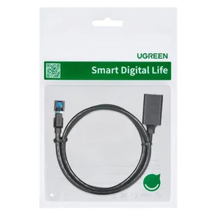Ugreen przedłużacz kabel internetowy Ethernet RJ45 Cat8 40000 Mbps/ 40 Gbps 1m czarny (NW192 50199) - Kable USB - miniaturka - grafika 5