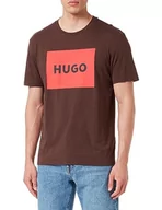 Koszulki męskie - HUGO T-shirt męski, Dark Brown201, XL - miniaturka - grafika 1