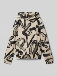 Bluza o kroju regular fit z mieszanki bawełny z kapturem i nadrukiem na całej powierzchni - Bluzy dla chłopców - miniaturka - grafika 1
