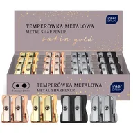 Temperówki - TEMPERÓWKA PODWÓJNA METALOWA SATIN GOLD INTERDRUK - miniaturka - grafika 1