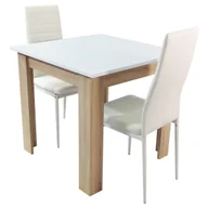 Stoły z krzesłami - Zestaw Stół Modern 80 Ws I 2 Białe Krzesła Nicea - miniaturka - grafika 1