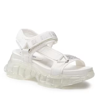 Sandały damskie - Steve Madden Sandały Maximal SM11001934-04004-077 White Multi - grafika 1