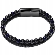 Bransolety męskie - Męska bransoletka pleciona 19 cm - idealna na co dzień i na prezent - miniaturka - grafika 1