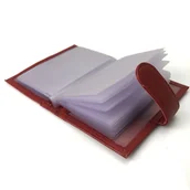 Etui na dokumenty i karty - Skórzane etui na karty ciemnoczerwone - miniaturka - grafika 1