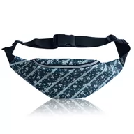 Nerki - Saszetka nerka z ekoskóry kwiatki granat - miniaturka - grafika 1