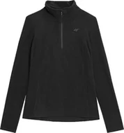 Bluzy damskie - Bluza polarowa damska 4F F031 głęboka czerń 4FAW23UFLEF031 20S-2XL - miniaturka - grafika 1