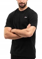 Koszulki męskie - Koszulka Męska Fila T-shirt Bluzka Sportowa Treningowa Bawełna Czarny XL - miniaturka - grafika 1