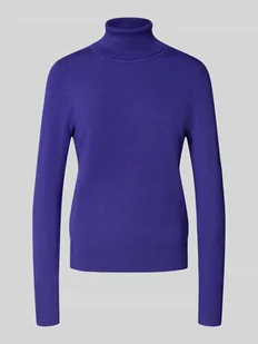 Sweter z dzianiny z prążkowanymi wykończeniami - Swetry damskie Sweter z dzianiny z prążkowanymi wykończeniami - Swetry damskie - miniaturka - grafika 1