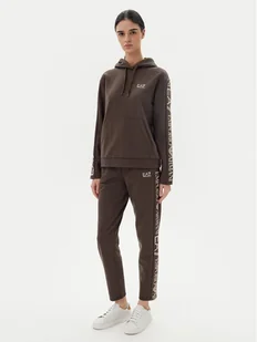 EA7 Emporio Armani Dres 7W000116 AF10443 U6139 Brązowy Regular Fit - Dresy damskie - miniaturka - grafika 1