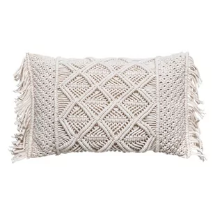 Poduszka dekoracyjna z frędzlami MACRAME 30 x 50 cm None - Poduszki dekoracyjne - miniaturka - grafika 1
