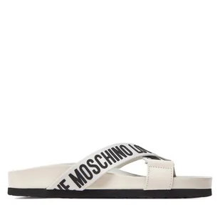 Klapki LOVE MOSCHINO JA28263G0IIX110A Écru - Klapki i japonki damskie - miniaturka - grafika 1