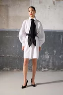 Sukienki - Karl Lagerfeld sukienka bawełniana x The Ultimate icon kolor biały mini oversize - miniaturka - grafika 1