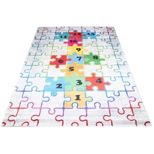 Kolorowy Dywan Dziecięcy Antypoślizgowy W Puzzle P2-G95 - Dywany dla dzieci - miniaturka - grafika 1