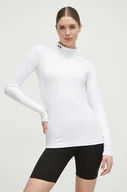 Bluzki damskie - Under Armour longsleeve treningowy ColdGear Authentics kolor biały z półgolfem - miniaturka - grafika 1