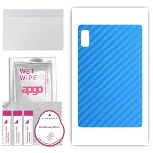 folia naklejka skórka strukturalna na TYŁ do Lenovo Tab M9 - Carbon Niebieski - apgo SKINS - Akcesoria do tabletów i e-booków - miniaturka - grafika 1