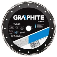 Tarcze do pił - Graphite tarcza tnąca Turbo 230x22mm super cienka 57H623 - miniaturka - grafika 1