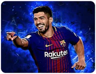 Podkładki pod mysz - PODKŁADKA POD MYSZKĘ LUIS SUAREZ Z IMIENIEM 23x19CM DO LAPTOPA - miniaturka - grafika 1