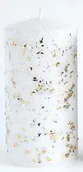 Świece - Świeca GLAMOUR NEW Walec średnia 7xh14cm parafinowa biała - miniaturka - grafika 1