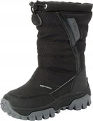 Śniegowce damskie - Geox J Himalaya Śniegowce Dziecięce Ciepłe Zimowe Ocieplane Czarne 26 Jka - miniaturka - grafika 1