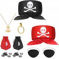 Akcesoria do bielizny - Zestaw Strój Kostium Przebranie Pirat Monety Opaska Na Oczy Dla Dziecka 8el - miniaturka - grafika 1