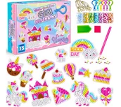 Zabawki interaktywne dla dzieci - Haft Diamentowy Mozaika DUŻY Zestaw Kreatywny Akcesoria DIAMOND JEDNOROŻEC - miniaturka - grafika 1