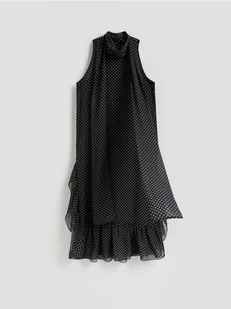 Reserved - Sukienka w groszki - czarny - Sukienki - miniaturka - grafika 1