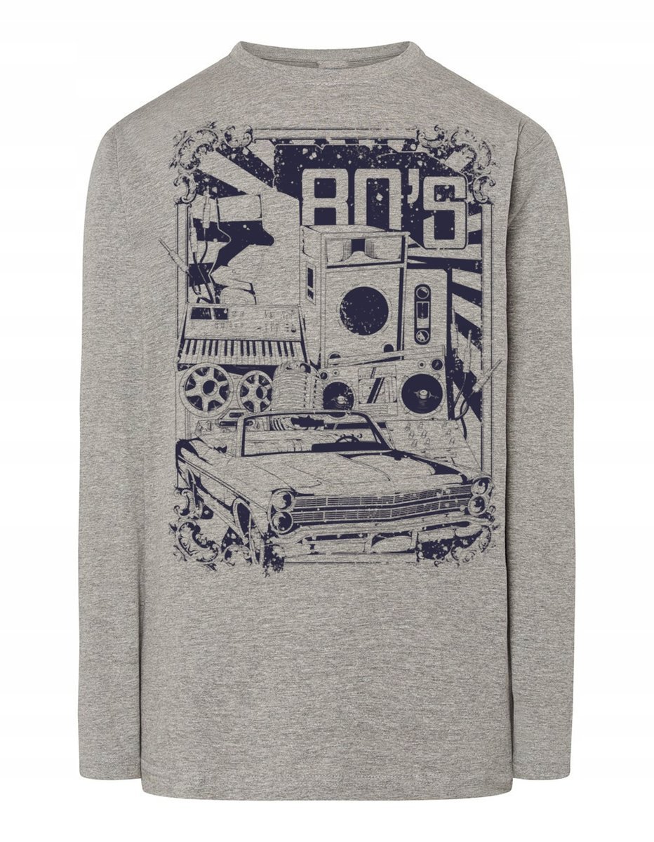 Longsleeve RETRO nadruk lata 80te 80s r.XS