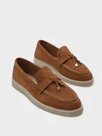 Mokasyny damskie - trendyol Mokasyny w kolorze jasnobrązowym - miniaturka - grafika 1