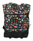 Torby i wózki na zakupy - WÓZEK NA ZAKUPY czarny z motywem kwiatów Frida Kahlo 36 litrów - miniaturka - grafika 1