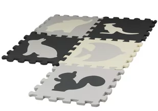 Miękkie Puzzle Mata Kontrastowa Edukacyjna Pianka EVA Szare 28 ele. - Zabawki interaktywne dla dzieci - miniaturka - grafika 2