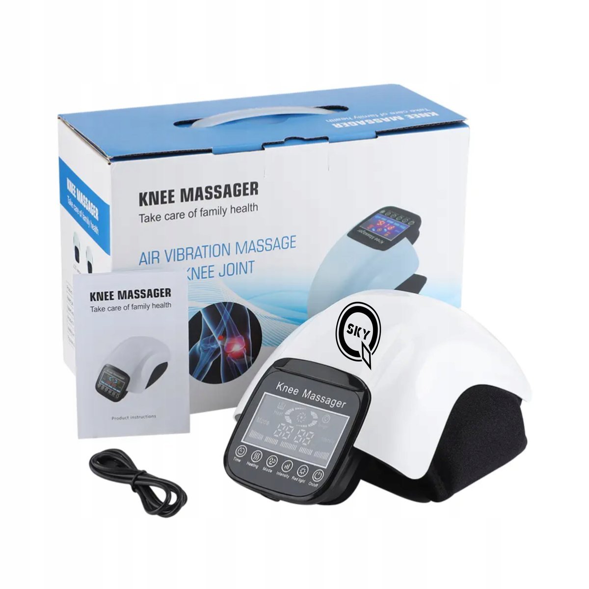 MASAŻER DO KOLAN ŁOKCI BARKÓW KNEE GRZANIE BEZPRZEWODOWY PODGRZEWANY