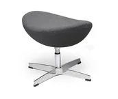 Fotele - King Home Podnóżek EGG CLASSIC grafitowy.4 wełna podstawa aluminiowa JH-027.GRAF.SZARY.4 [7812481] - miniaturka - grafika 1