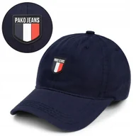 Czapki i chusty sportowe męskie - CZAPKA z Daszkiem Męska Bejsbolówka Bawełniana Modna GRANATOWA Pako Jeans - miniaturka - grafika 1