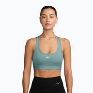 Bielizna sportowa damska - Biustonosz treningowy Nike Swoosh Light Support cannon/white WYSYŁKA W 24H 30 DNI NA ZWROT - miniaturka - grafika 1