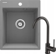 Zlewozmywaki z baterią - DEANTE ZRCBS103 Zlewozmywak granitowy z baterią 1-komorowy - miniaturka - grafika 1