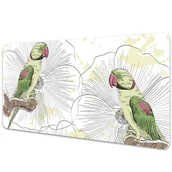 Podkładki na biurko - Mata z nadrukiem na biurko Zielone papugi 90x45 cm - miniaturka - grafika 1