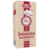 Szybkie dania obiadowe - Mlekovita Śmietanka Kuchmistrza 34% tłuszczu 1l - miniaturka - grafika 1
