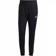 Dresy męskie - Spodnie męskie adidas Essentials Fleece Regular Tapered czarne HL2236 M - miniaturka - grafika 1