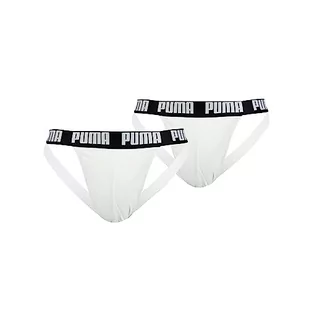 PUMA Męski pasek Jockstrap (2 sztuki), biały, S - Paski - miniaturka - grafika 1