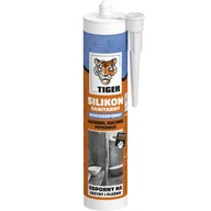 Silikony - Silikon sanitarny Tiger biały 280 ml - miniaturka - grafika 1