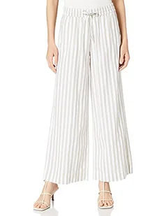 Q/S designed by - s.Oliver Spodnie damskie, Beżowe paski, 42W x 32L - Spodnie damskie - miniaturka - grafika 1