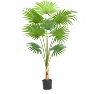 Sztuczne kwiaty - SZTUCZNA Roślina PALMA Wachlarzowa XXL W DONICZCE REALISTYCZNA 160cm - miniaturka - grafika 1