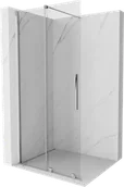 Ścianki i drzwi prysznicowe - Mexen Velar drzwi prysznicowe rozsuwane Walk-in 75 cm, transparent, chrom - 871-075-000-03-01 - miniaturka - grafika 1