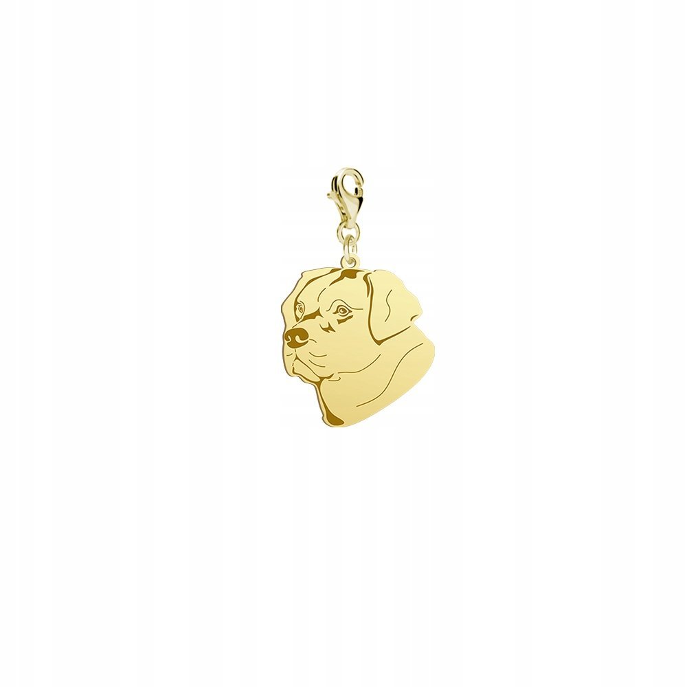 Charms Złoty z Labradorem 925 Prezent Biżuteria Kobieta DEDYKACJA GRATIS