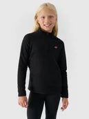 Pozostała odzież narciarska - Bielizna termoaktywna polarowa (góra) dziewczęca 4F 4FJWAW24UFLEF052-20S Czarny - miniaturka - grafika 1